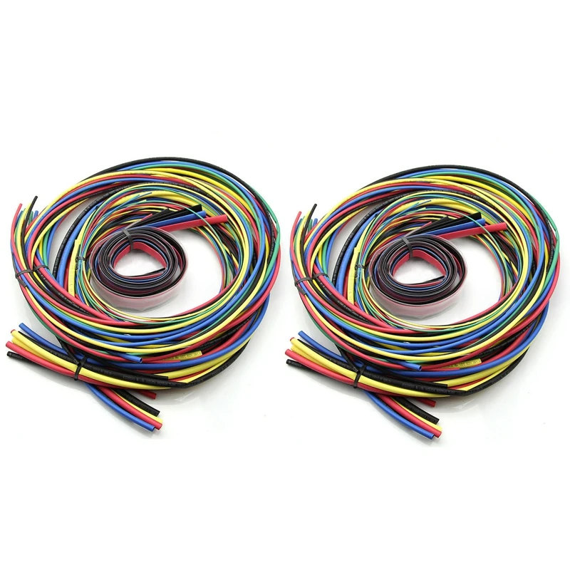 2X55 М/ комплект Свиване на слушалка 11 размери Цветна тръба с кабел кабелен 6 цвята