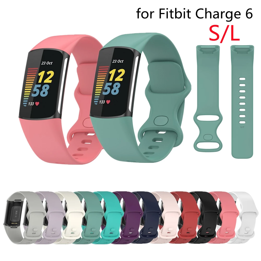 Каишка за Смарт часа Fitbit Charge 6, Взаимозаменяеми Каишка В Официалния Стил, Мек Силиконов Спортен Гривна На Китката За Fitbit Charge56