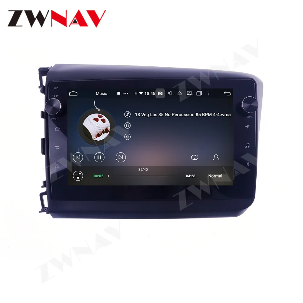 Андроид 10 4 + 128 G Кола DVD Плейър Авто Радио Мултимедийно Главното Устройство Сензорен Екран За Honda Civic 2011-2015 Навигация
