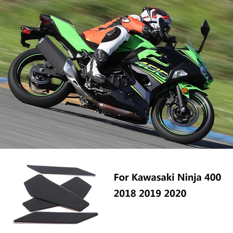 за Kawasaki Ninja 400 2018-2020 Тампон върху горивния резервоар на мотоциклет, наколенник, стикер, защитни етикети
