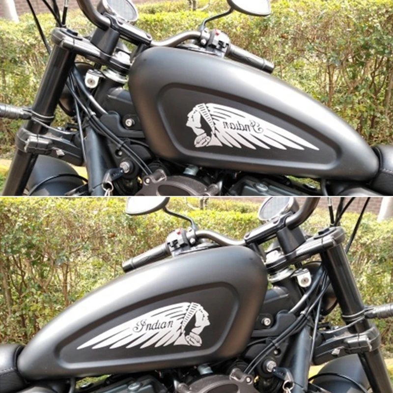Мотоциклет Гориво за резервоара притежават Защитен стикер на 2 елемента е Защитна подплата Стикер Череп Стикер за автомобил, мотоциклет M76E