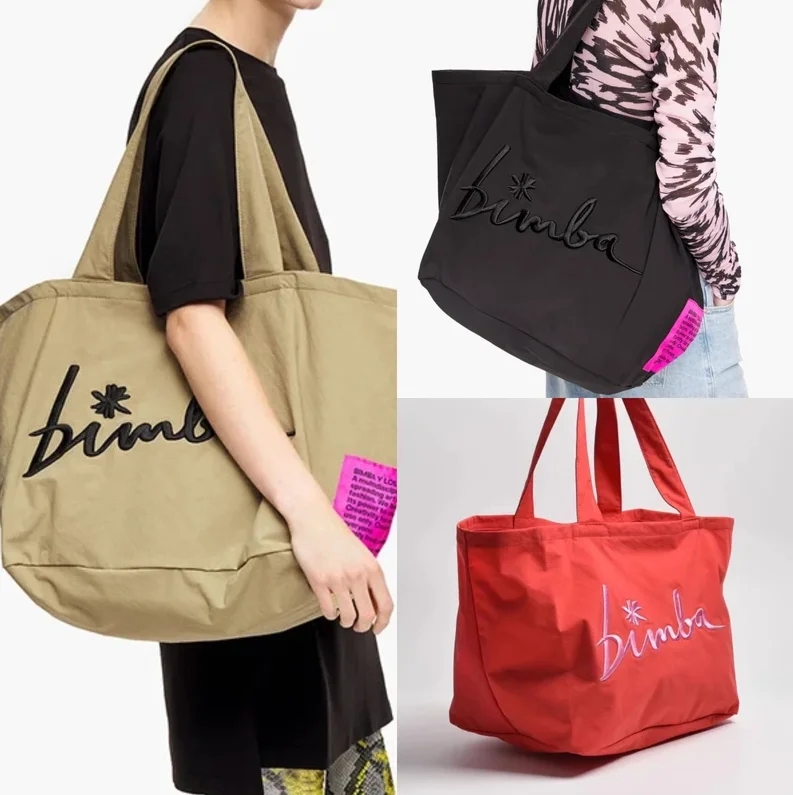 Луксозни дизайнерски чанти с бродирани букви, дамски ежедневни чанти-тоут голям капацитет, найлонова чанта с цип, унисекс, чанта за пазаруване, 2024
