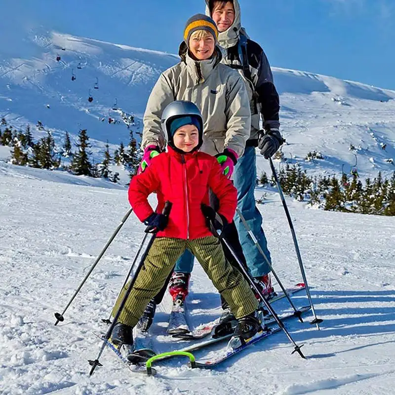 2 елемента Съединител за ски накрайници от неръждаема стомана Зимни Детски и за възрастни Средство за тренировка на ски, Аксесоари за ски и сноуборд на открито